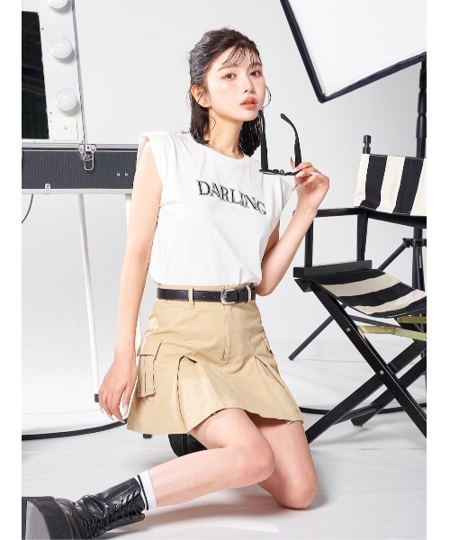 Darich(ダーリッチ)の「レザーアップリケTシャツ(Tシャツ/カットソー・レディース・ミント/サックスブルー/ホワイト/ブラック・FREE)」の15枚目の写真