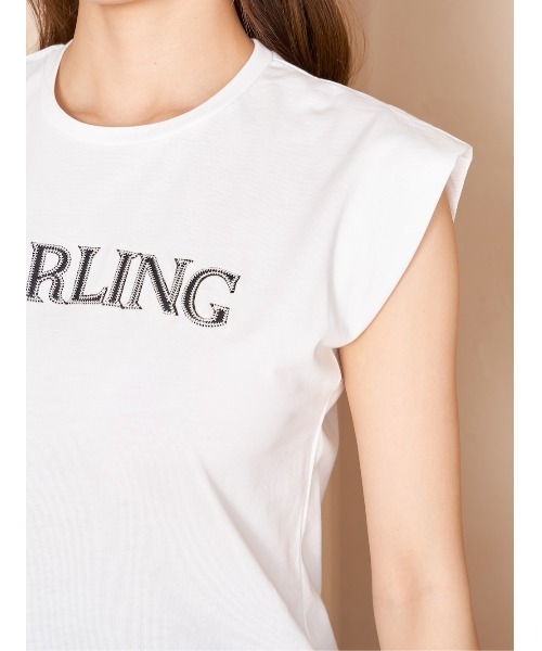 Darich(ダーリッチ)の「レザーアップリケTシャツ(Tシャツ/カットソー・レディース・ミント/サックスブルー/ホワイト/ブラック・FREE)」の8枚目の写真