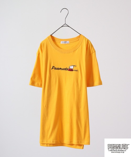 PEANUTS（ピーナッツ）の「PEANUTS スヌーピー ポケット 半袖 Tシャツ（Tシャツ/カットソー・レディース・ネイビー/ホワイト/ブラック/ホワイト系その他/ブラック系その他/杢グレー/オレンジ/カーキ/グリーン/アイボリー/ホワイト系その他2/ホワイト系その他3・M/L/LL）」の12枚目の写真