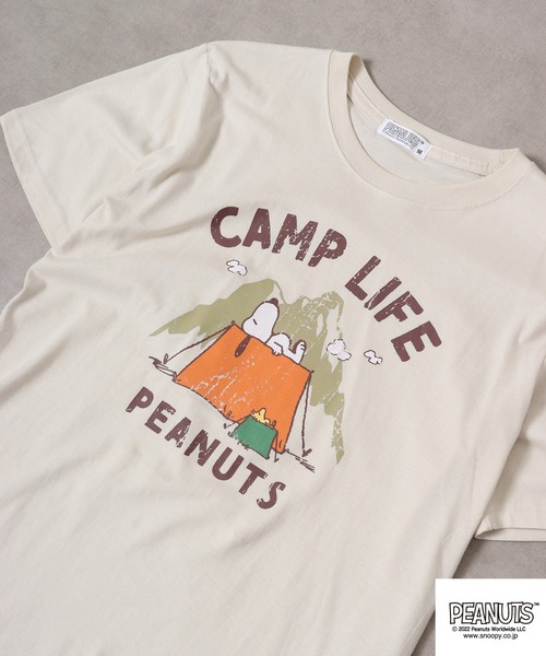 PEANUTS（ピーナッツ）の「PEANUTS スヌーピー ポケット 半袖 Tシャツ（Tシャツ/カットソー・レディース・ネイビー/ホワイト/ブラック/ホワイト系その他/ブラック系その他/杢グレー/オレンジ/カーキ/グリーン/アイボリー/ホワイト系その他2/ホワイト系その他3・M/L/LL）」の5枚目の写真