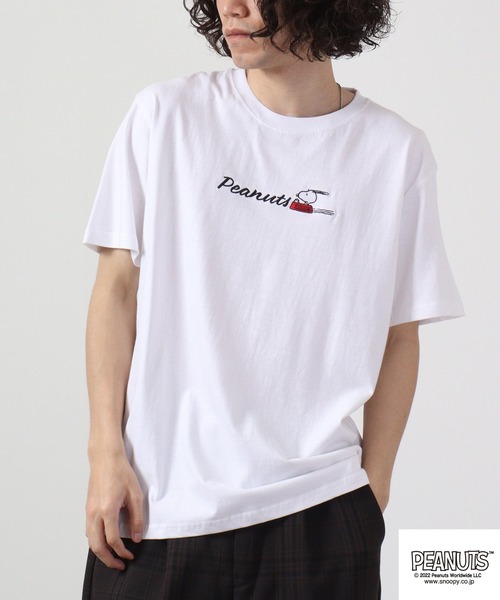 PEANUTS（ピーナッツ）の「PEANUTS スヌーピー ポケット 半袖 Tシャツ（Tシャツ/カットソー・レディース・ネイビー/ホワイト/ブラック/ホワイト系その他/ブラック系その他/杢グレー/オレンジ/カーキ/グリーン/アイボリー/ホワイト系その他2/ホワイト系その他3・M/L/LL）」の13枚目の写真