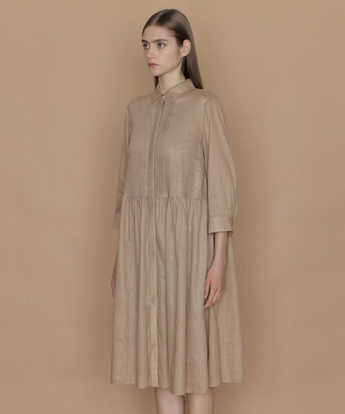 MACKINTOSH LONDON（マッキントッシュ ロンドン）の「ピケボイルワンピース（ワンピース・レディース・ネイビー/ベージュ・40/38）」の5枚目の写真