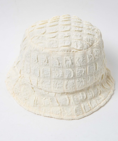 WEGO（ウィゴー）の「WEGO/ポップコーンバケットハット（ハット・レディース・オフホワイト/ブラック・FREE）」の5枚目の写真