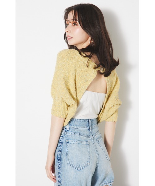 セール】2WAYクロップドボレロニットカーディガン 春服（ニット