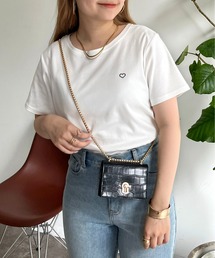 prose verse | ハート刺繍Tシャツ(Tシャツ/カットソー)