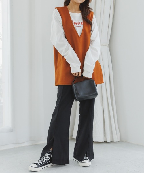 Ada.(エイダ)の「ロゴプリントロンTee(Tシャツ/カットソー・レディース・グレー/オフホワイト/ブラック/グレイッシュベージュ・FREE)」の17枚目の写真