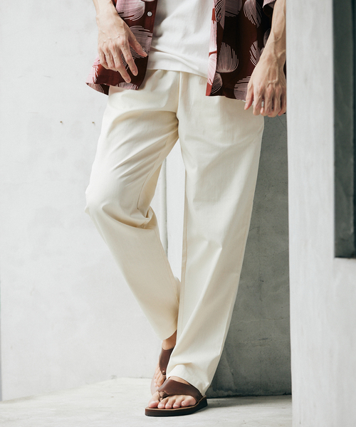 JOURNAL STANDARD relume(ジャーナルスタンダード レリューム)の「CALIFORNIA ライトシェフスラブパンツ(チノパンツ・メンズ・スミクロ/アイボリー/ベージュ系その他/ライトグリーン/サックスブルー・SMALL/MEDIUM/LARGE)」の9枚目の写真