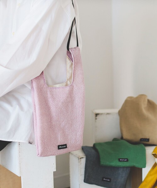 bpr BEAMS(ビーピーアール ビームス )の「bPr BEAMS / ウール ショッパーバッグ(エコバッグ/サブバッグ・メンズ・ベージュ/イエロー/ピンク/ブルー/ミント・ONE SIZE)」の5枚目の写真