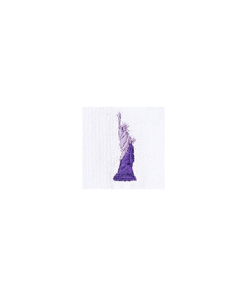 EASTBOY(イーストボーイ)の「ハイソックス 両面刺繍 38cm丈 【ミルキーグレープ女神】スクール 靴下 中学生 高校生(ソックス/靴下・キッズ・ネイビー/ホワイト・F)」の4枚目の写真