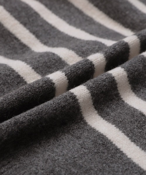 reca(レカ)の「Vネックボーダーニットプルオーバー(ニット/セーター・レディース・グレイッシュブルー/モカ/チャコールグレー/アイボリー・FREE)」の13枚目の写真