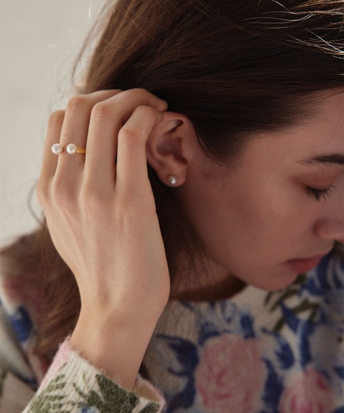 CENE（セネ）の「【CENE】セネ/ダブルパールリング（リング・レディース・ゴールド・#11/#13/#9）」の2枚目の写真