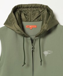 BEAMS GOLF ダンボールニット フルジップ フーディーベスト BEAMS GOLF ORANGE LABEL / ダンボールニット フルジップ フーディー