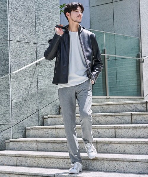 TETE HOMME（テットオム）の「【WEB限定】ラムレザーシングルライダースジャケット / レザーブルゾン（ライダースジャケット・メンズ・ブラック系1/ブラック系2/グレー・SMALL/LARGE/XX-LARGE/XXX-LARGE/X-LARGE/MEDIUM）」の13枚目の写真