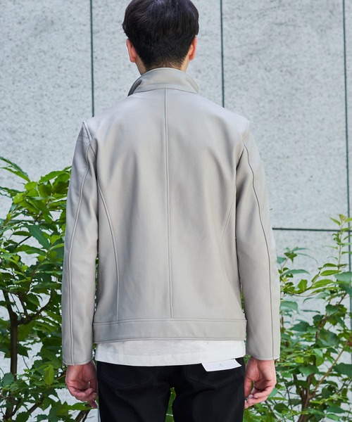 TETE HOMME（テットオム）の「【WEB限定】ラムレザーシングルライダースジャケット / レザーブルゾン（ライダースジャケット・メンズ・ブラック系1/ブラック系2/グレー・SMALL/LARGE/XX-LARGE/XXX-LARGE/X-LARGE/MEDIUM）」の20枚目の写真