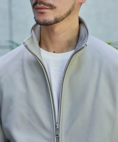 TETE HOMME（テットオム）の「【WEB限定】ラムレザーシングルライダースジャケット / レザーブルゾン（ライダースジャケット・メンズ・ブラック系1/ブラック系2/グレー・SMALL/LARGE/XX-LARGE/XXX-LARGE/X-LARGE/MEDIUM）」の21枚目の写真