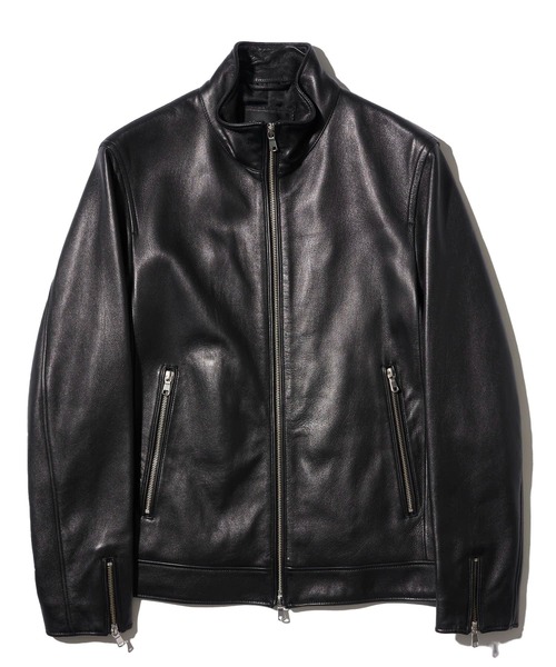 TETE HOMME（テットオム）の「【WEB限定】ラムレザーシングルライダースジャケット / レザーブルゾン（ライダースジャケット・メンズ・ブラック系1/ブラック系2/グレー・SMALL/LARGE/XX-LARGE/XXX-LARGE/X-LARGE/MEDIUM）」の7枚目の写真