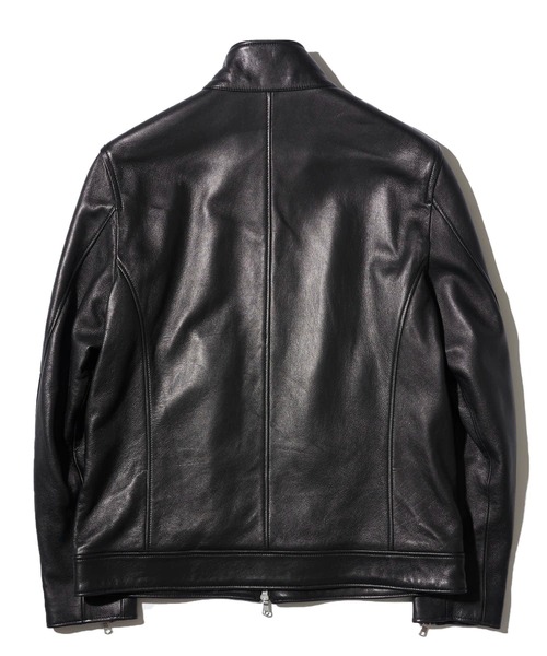 TETE HOMME（テットオム）の「【WEB限定】ラムレザーシングルライダースジャケット / レザーブルゾン（ライダースジャケット・メンズ・ブラック系1/ブラック系2/グレー・SMALL/LARGE/XX-LARGE/XXX-LARGE/X-LARGE/MEDIUM）」の8枚目の写真