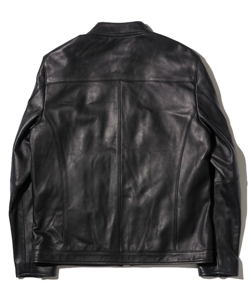 TETE HOMME（テットオム）の「【WEB限定】ラムレザーシングルライダースジャケット / レザーブルゾン（ライダースジャケット・メンズ・ブラック系1/ブラック系2/グレー・SMALL/LARGE/XX-LARGE/XXX-LARGE/X-LARGE/MEDIUM）」の10枚目の写真