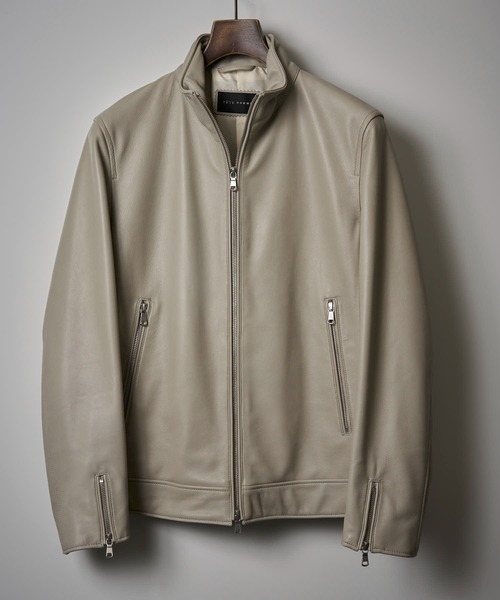 TETE HOMME（テットオム）の「【WEB限定】ラムレザーシングルライダースジャケット / レザーブルゾン（ライダースジャケット・メンズ・ブラック系1/ブラック系2/グレー・SMALL/LARGE/XX-LARGE/XXX-LARGE/X-LARGE/MEDIUM）」の6枚目の写真