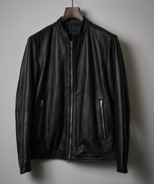 TETE HOMME（テットオム）の「【WEB限定】ラムレザーシングルライダースジャケット / レザーブルゾン（ライダースジャケット・メンズ・ブラック系1/ブラック系2/グレー・SMALL/LARGE/XX-LARGE/XXX-LARGE/X-LARGE/MEDIUM）」の5枚目の写真
