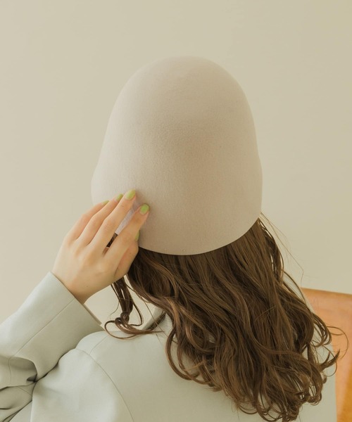 SMELLY(スメリー)の「ウールクローシュハット(ハット・レディース・グレー/ブラック/アイボリー・-)」の5枚目の写真