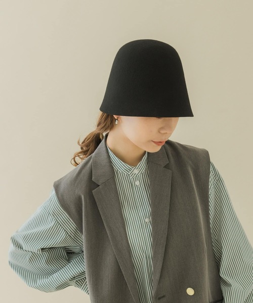 SMELLY(スメリー)の「ウールクローシュハット(ハット・レディース・グレー/ブラック/アイボリー・-)」の15枚目の写真
