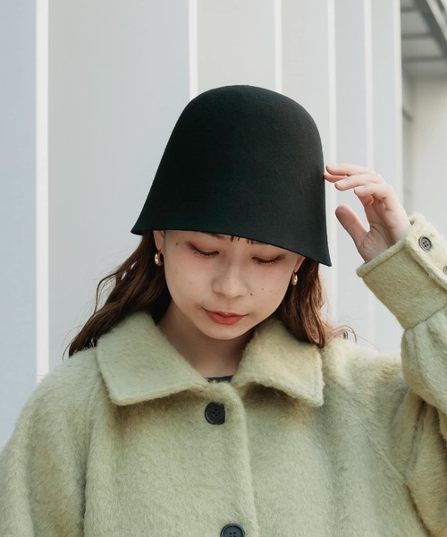 SMELLY(スメリー)の「ウールクローシュハット(ハット・レディース・グレー/ブラック/アイボリー・-)」の16枚目の写真