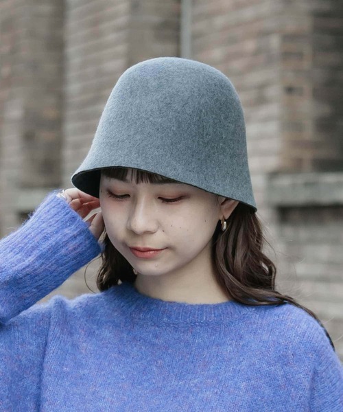 SMELLY(スメリー)の「ウールクローシュハット(ハット・レディース・グレー/ブラック/アイボリー・-)」の19枚目の写真
