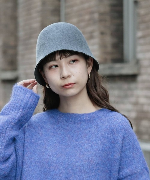 SMELLY(スメリー)の「ウールクローシュハット(ハット・レディース・グレー/ブラック/アイボリー・-)」の20枚目の写真