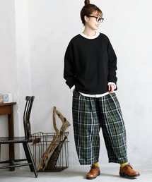 コーデの主役なチェックパンツ
