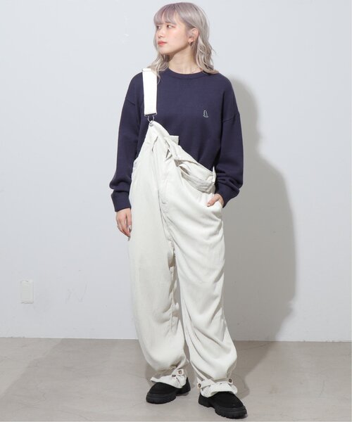 DOUBLE NAME（ダブルネーム）の「ミニ恐竜ワッペンもちもちジャガードニットプルオーバー/ユニセックス可（ニット/セーター・レディース・グリーン/ピンク/ネイビー/キナリ・FREE）」の5枚目の写真
