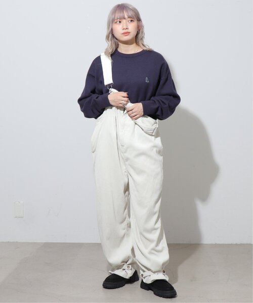 DOUBLE NAME（ダブルネーム）の「ミニ恐竜ワッペンもちもちジャガードニットプルオーバー/ユニセックス可（ニット/セーター・レディース・グリーン/ピンク/ネイビー/キナリ・FREE）」の16枚目の写真
