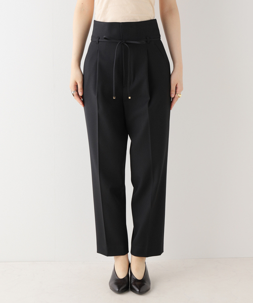 La TOTALITE（ラトータリテ）の「ウエストリボンパンツ（スラックス・レディース・グレー/ベージュ/カーキ/ブラック・38/36）」の6枚目の写真