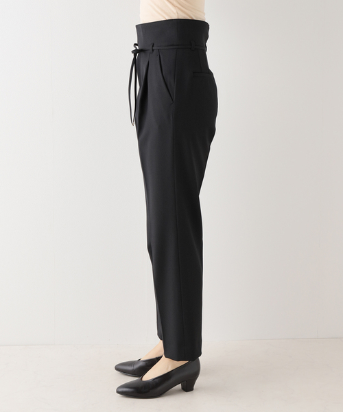 La TOTALITE（ラトータリテ）の「ウエストリボンパンツ（スラックス・レディース・グレー/ベージュ/カーキ/ブラック・38/36）」の7枚目の写真