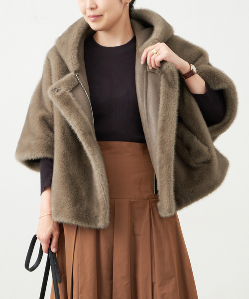 LOUANDREA/ファーコート/S/ラビットファー/アイボリー/ルーアンドレア LOUANDREA/ファーコート/S/ラビットファー/アイボリー/ルー