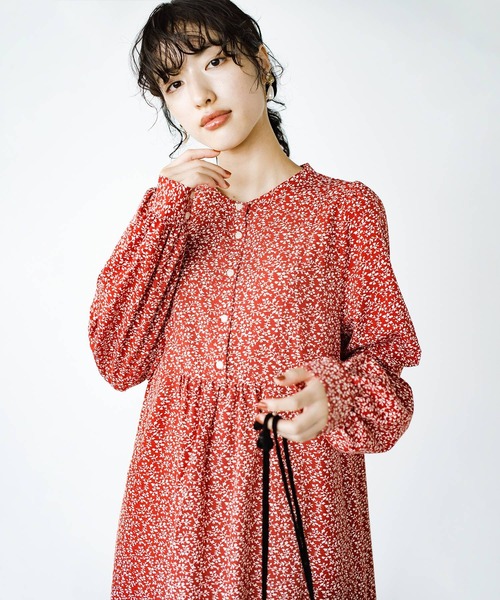 haco!（ハコ）の「落ち込む隙をあたえない！見た目も心も明るくなる花柄ワンピース（ワンピース・レディース・レッド系その他・MEDIUM/LARGE/SMALL/X-LARGE）」の15枚目の写真