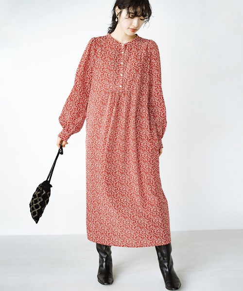 haco!（ハコ）の「落ち込む隙をあたえない！見た目も心も明るくなる花柄ワンピース（ワンピース・レディース・レッド系その他・MEDIUM/LARGE/SMALL/X-LARGE）」の3枚目の写真