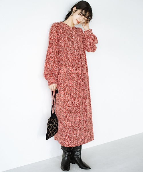 haco!（ハコ）の「落ち込む隙をあたえない！見た目も心も明るくなる花柄ワンピース（ワンピース・レディース・レッド系その他・MEDIUM/LARGE/SMALL/X-LARGE）」の8枚目の写真