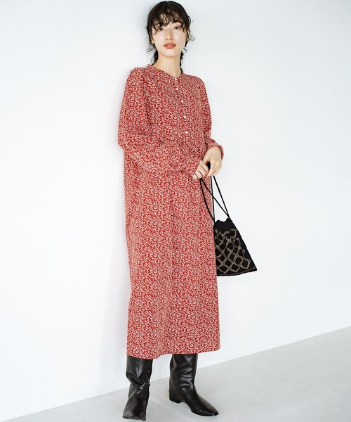 haco!（ハコ）の「落ち込む隙をあたえない！見た目も心も明るくなる花柄ワンピース（ワンピース・レディース・レッド系その他・MEDIUM/LARGE/SMALL/X-LARGE）」の9枚目の写真