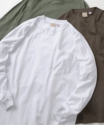 【75】【Goodwear/グッドウェア】 ヘビーウェイト USAコットン 無地ポケット長袖Tシャツ/ロンT/レギュラーシルエット
