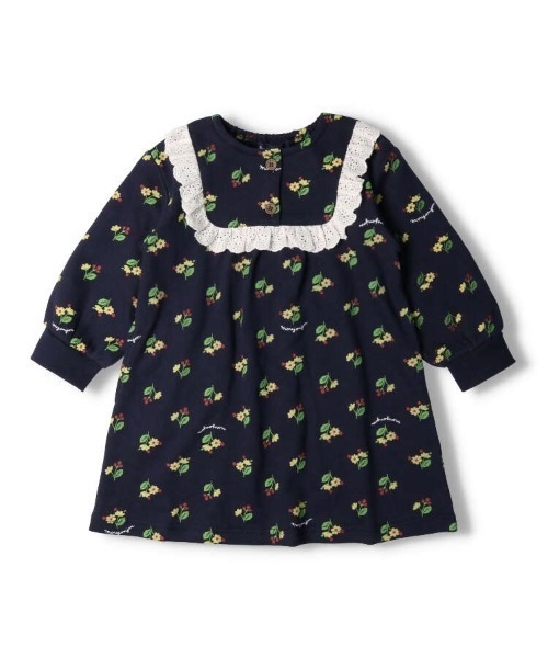 セール】お花柄裏毛ワンピース（ワンピース）｜moujonjon（ムージョン  