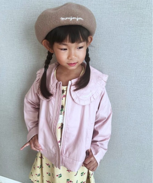Moujonjon（ムージョンジョン）の「お花柄裏毛ワンピース（ワンピース・キッズ・ベージュ/ネイビー・90/140/130/100/110/120/80）」の22枚目の写真