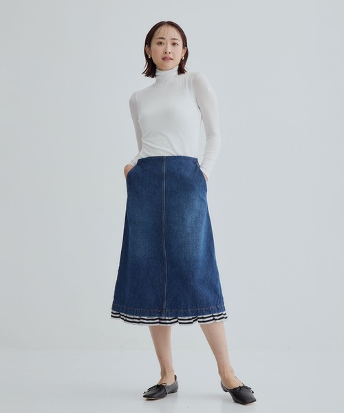 BORDERS at BALCONY/ボーダーズアットバルコニー】HIGHNECK TOP