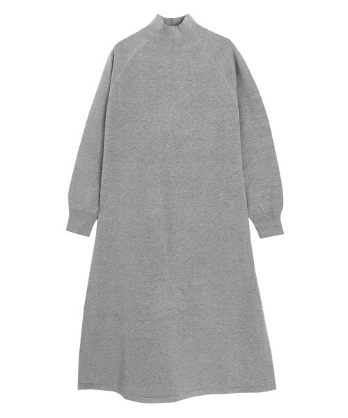 セール】ハイネックAラインニットワンピース（ワンピース）｜Pierrot