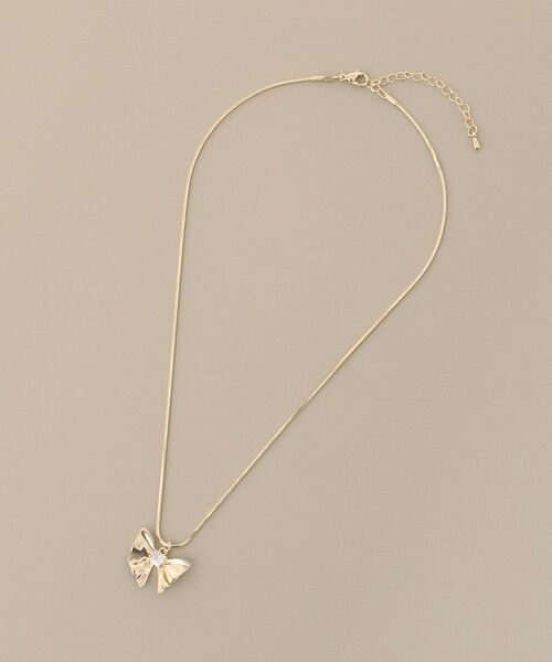 MAJESTIC LEGON（マジェスティックレゴン）の「リボンビジューネックレス（ネックレス・レディース・シルバー/ゴールド・FREE）」の6枚目の写真