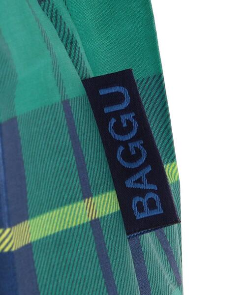BAGGU（バグー）の「＜BAGGU＞タータンチェック ポケッタブルバッグ /BABY 日本限定モデル（エコバッグ/サブバッグ・レディース・ケリーグリーン/レッド・FREE）」の9枚目の写真