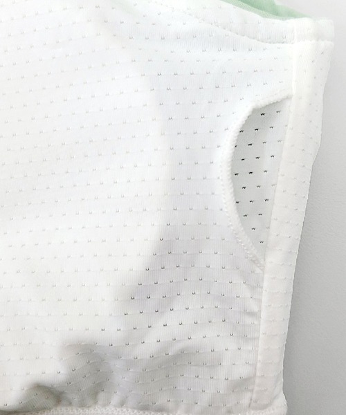 DAY CLOSET（デイ クローゼット）の「レディース ショルダーフリルのラップ風ヨガウェアトップス カップ付き タンクトップ[トレーニングウェア/ジムウェア/ピラティスウェア]（スポーツブラ・レディース・グリーン/ホワイト/アイボリー/パープル/ブラック・L/S/XL/M）」の10枚目の写真