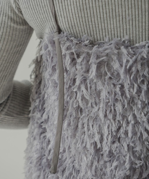 rectangle（レクタングル）の「フェザーライクフリンジキャミソール（キャミソール・レディース・グレー/アイボリー・FREE）」の21枚目の写真