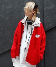 Z)【BLINGLEADS】722809 モヘアタッチクレリックカーデ