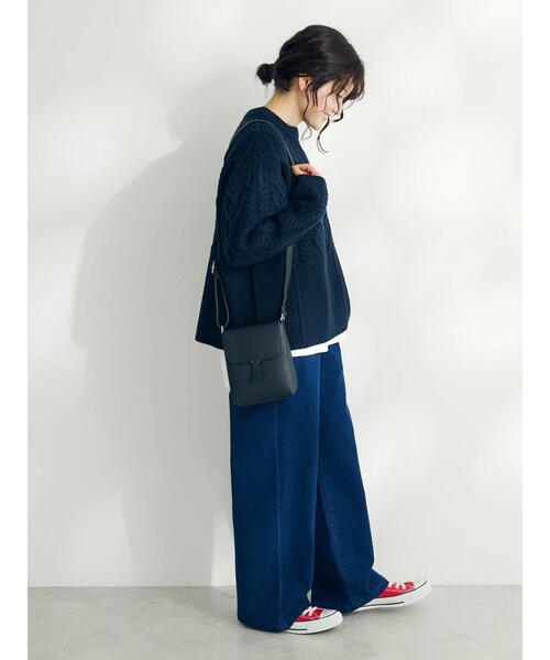 CRAFT STANDARD BOUTIQUE（クラフトスタンダードブティック）の「ケーブル切り替えプルオーバー（Tシャツ/カットソー・レディース・アイボリー/ネイビー/レッド・FREE）」の18枚目の写真